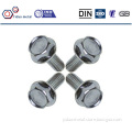 High tensile hex flange head bolts,zinc plated hex bolt,flange bolt 8.8 grade